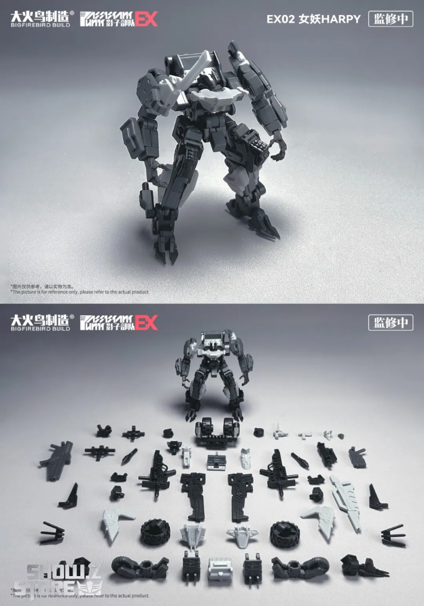 Firebird EX figure showing three different robot mode configurations stances Firebird EX figure showing three different robot mode configurations stances