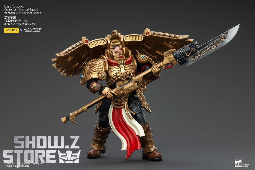 Elite Horus Heresy faction figure with elaborate golden plate armor Elite Horus Heresy faction figure with elaborate golden plate armor