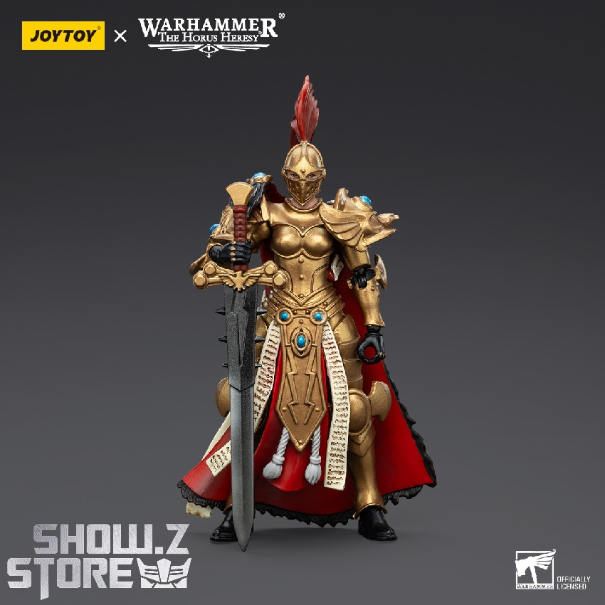 JoyToy Warhammer Sisters of Silence warrior ornate gold armor red cape JoyToy Warhammer Sisters of Silence warrior ornate gold armor red cape