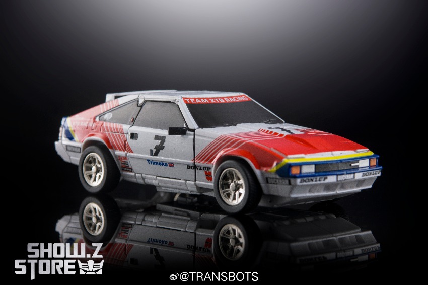 XTransbots Downshift Racer Type red white car top down view XTransbots Downshift Racer Type red white car top down view