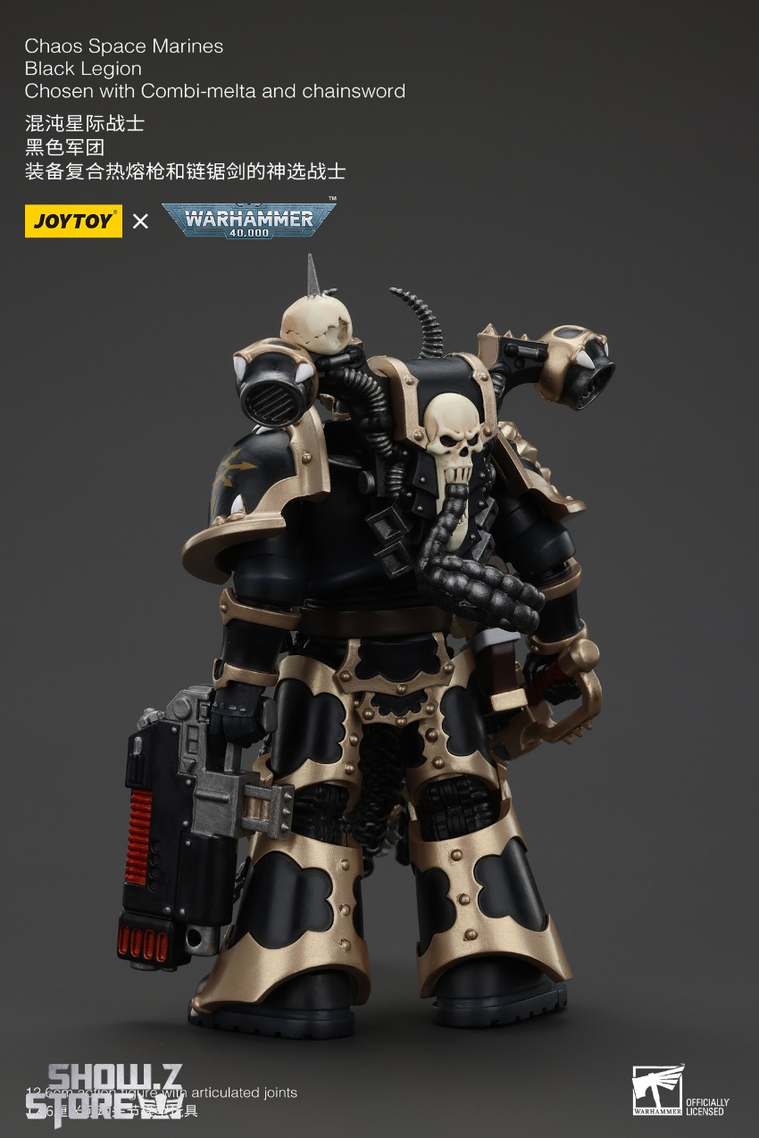 Bone-armored chaos warrior figure with spikes detailed Bone-armored chaos warrior figure with spikes detailed