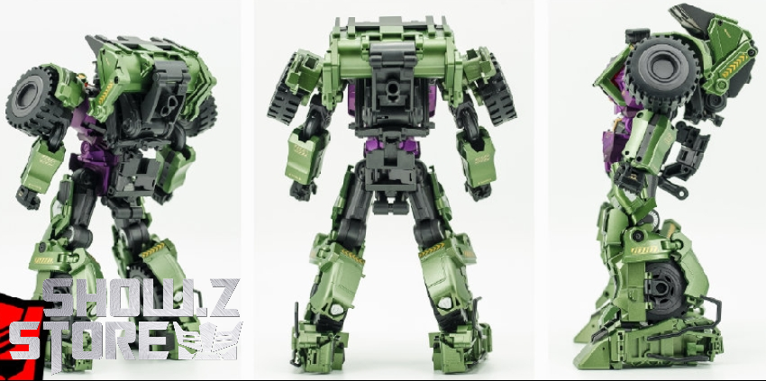 Multiple Scrapper transformation poses front and side angle shots Multiple Scrapper transformation poses front and side angle shots