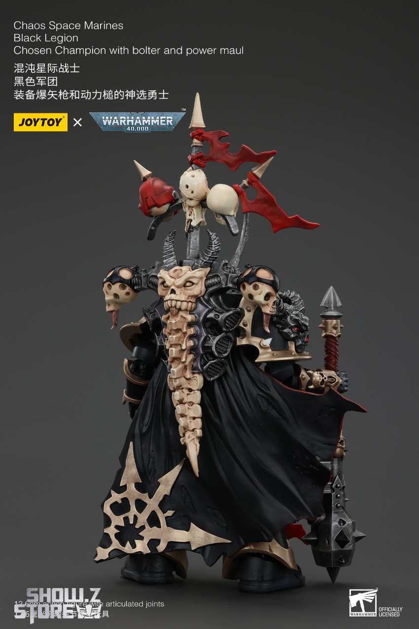 Chaos Space Marines commander with skull armor details Chaos Space Marines commander with skull armor details
