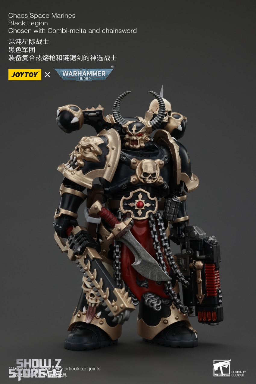 Chaos marine with chainsaw sword and skull details Chaos marine with chainsaw sword and skull details