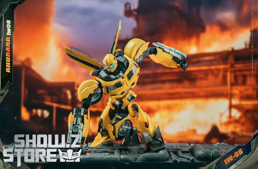 Yellow scout robot with retractable weapon systems Yellow scout robot with retractable weapon systems