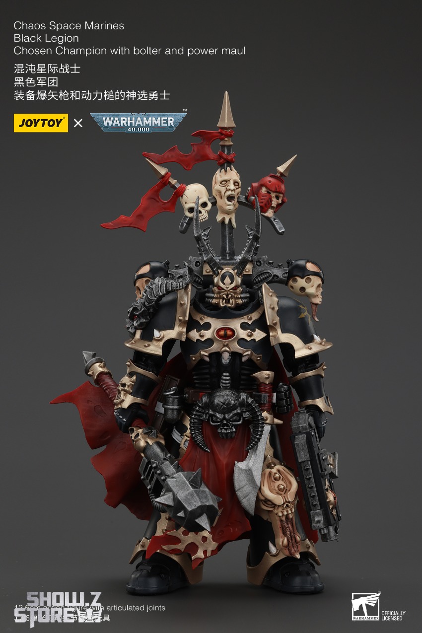 JoyToy Warhammer 40K Chaos Space Marines black red armored warrior JoyToy Warhammer 40K Chaos Space Marines black red armored warrior