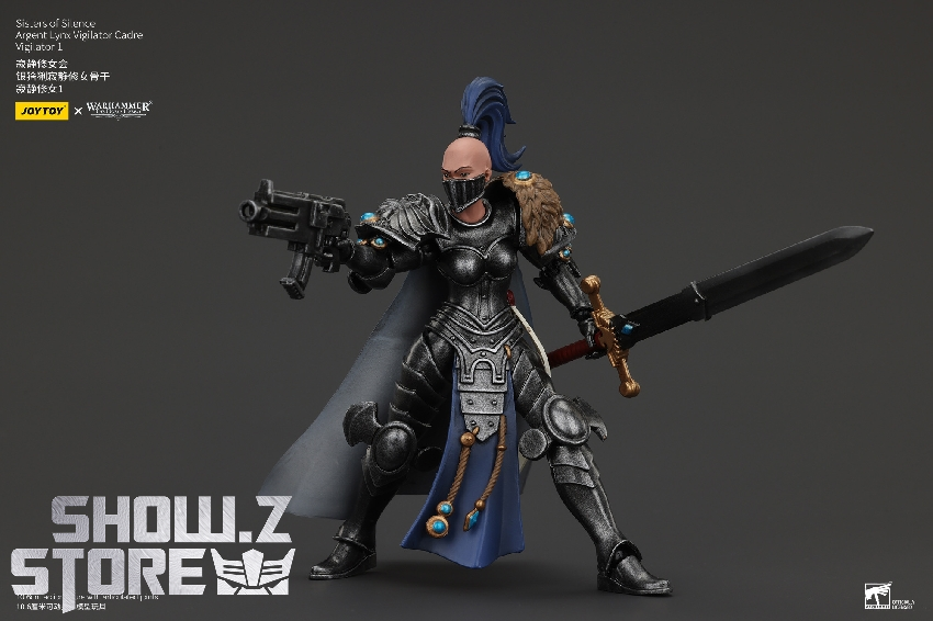 Three Horus Heresy Sisters of Silence figures varied armor weapon configs Three Horus Heresy Sisters of Silence figures varied armor weapon configs