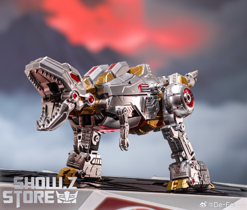 Metallic robot warrior in dynamic action pose detailed joint articulation Metallic robot warrior in dynamic action pose detailed joint articulation