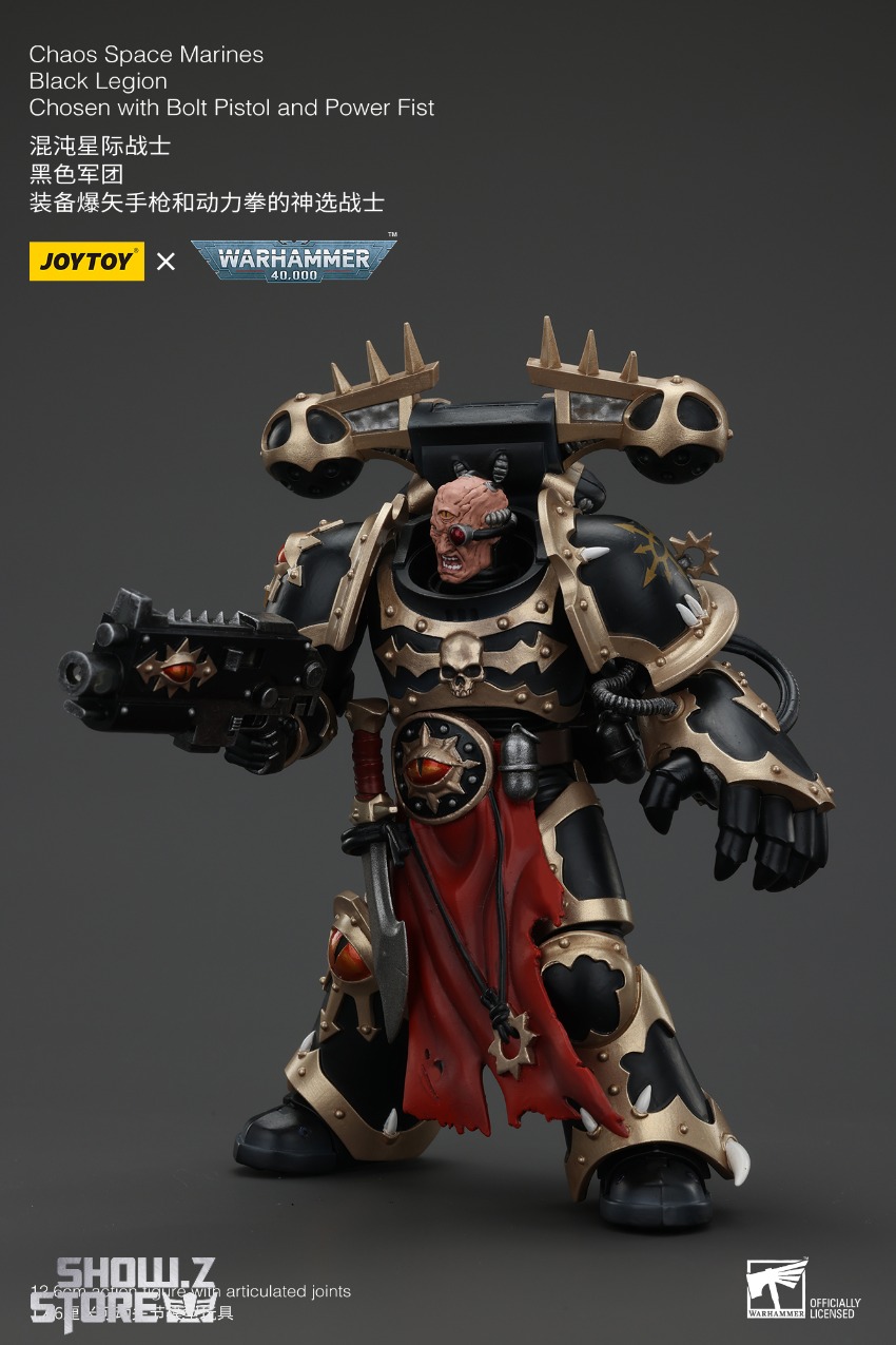 Dark warrior figure with multiple skull decorations Dark warrior figure with multiple skull decorations