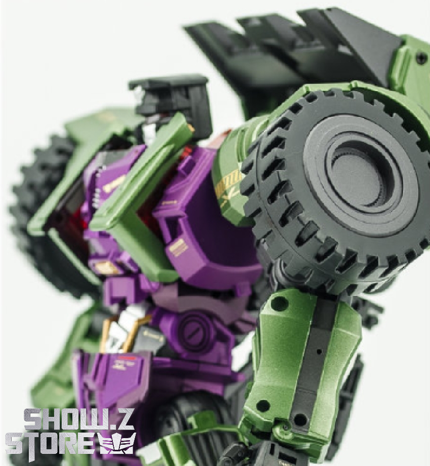 Scrapper robot articulated shoulder joint with large wheel detail visible Scrapper robot articulated shoulder joint with large wheel detail visible