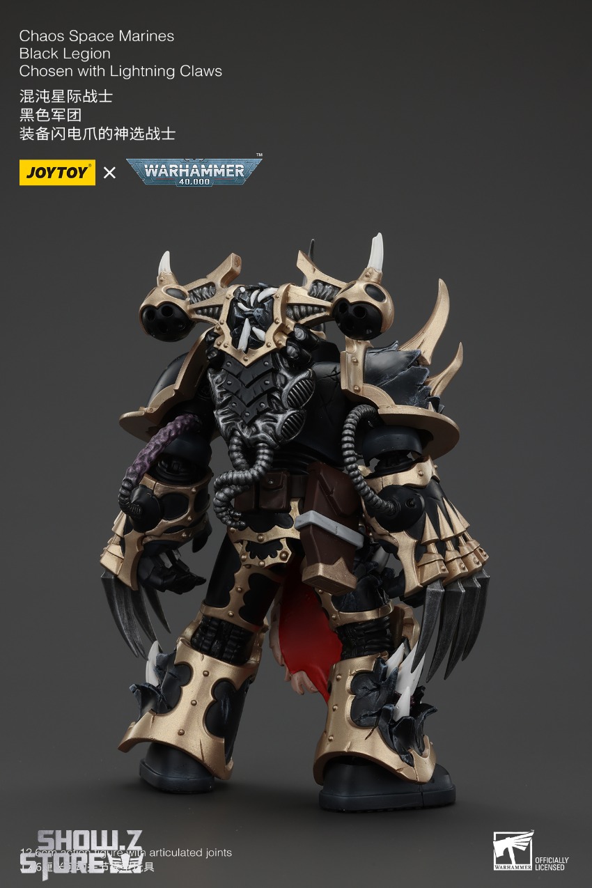 Chaos warrior with multiple skulls and black armor Chaos warrior with multiple skulls and black armor