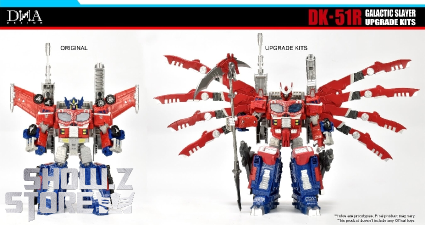 DNA Design DK-51R upgrade kits for WFC-S40 Optimus Prime displayed DNA Design DK-51R upgrade kits for WFC-S40 Optimus Prime displayed