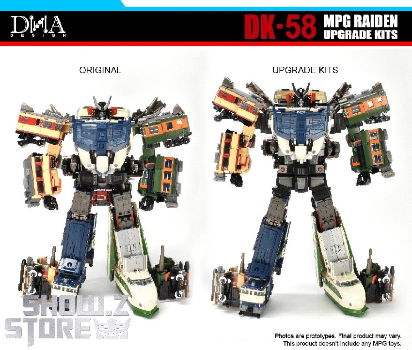DK-58 upgrade kit assembled showing enhanced Raiden robot configuration DK-58 upgrade kit assembled showing enhanced Raiden robot configuration