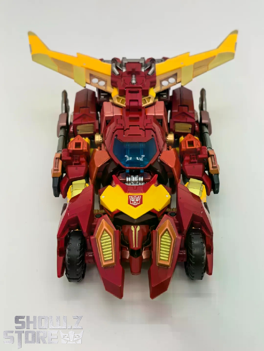 Rodimus robot jet vehicle configuration with extended wings displayed Rodimus robot jet vehicle configuration with extended wings displayed