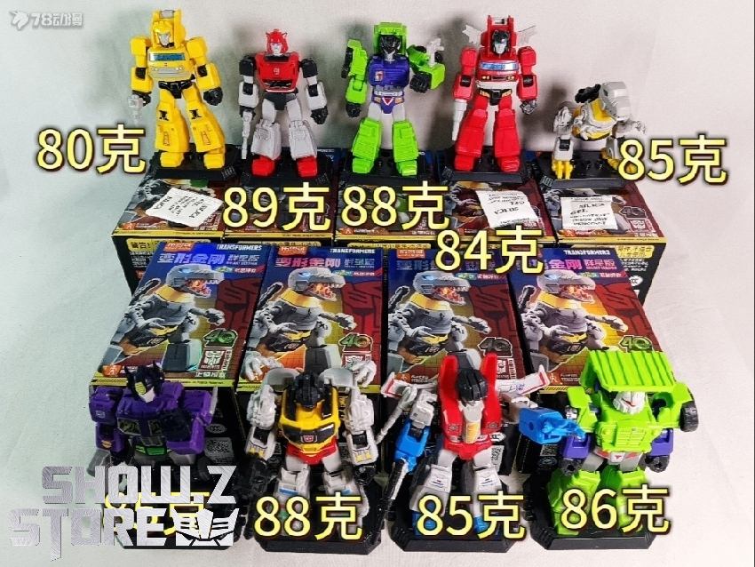 Transformers model kit collection showing various robot characters Transformers model kit collection showing various robot characters