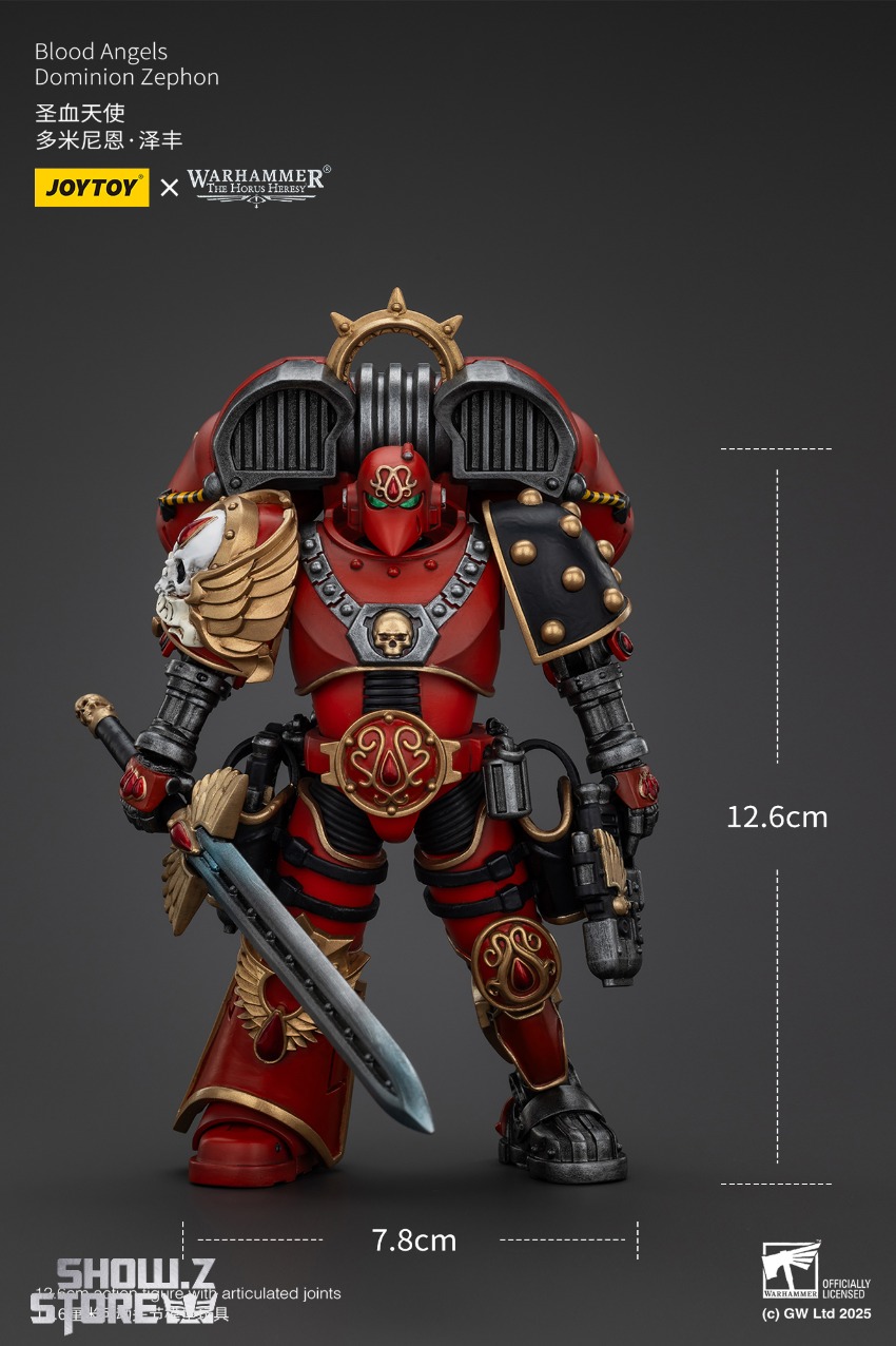 JoyToy 1/18 Warhammer Blood Angels Dominion Zephon red armor figure JoyToy 1/18 Warhammer Blood Angels Dominion Zephon red armor figure