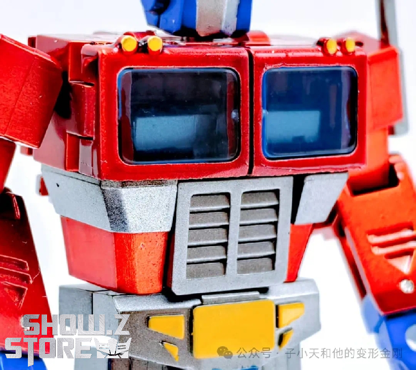 White red blue Optimus Prime robot articulated legs mechanical armor White red blue Optimus Prime robot articulated legs mechanical armor