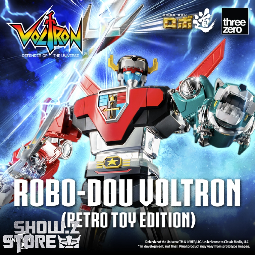 Voltron Retro Toy Edition packaging red blue armored robot artwork Voltron Retro Toy Edition packaging red blue armored robot artwork