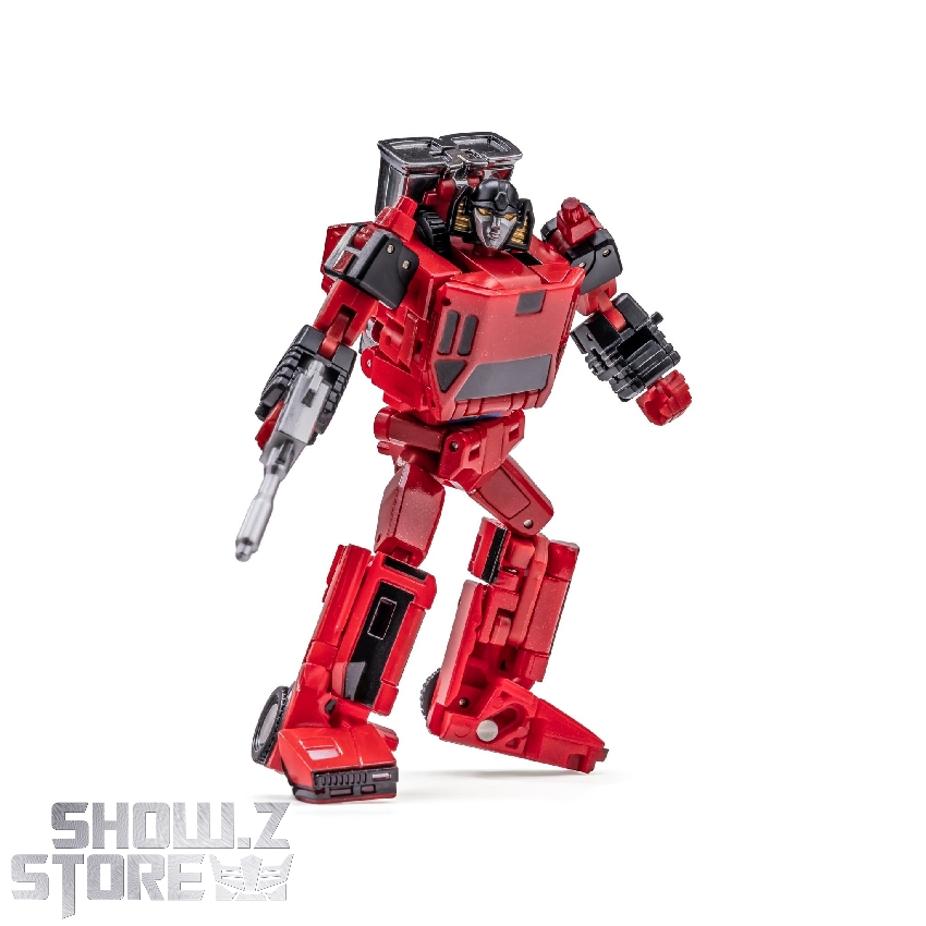 Red robot extended poseable limbs detailed mechanical design Red robot extended poseable limbs detailed mechanical design