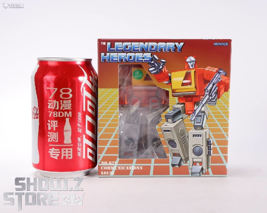 Red robot figure with yellow center chest and blue lower body segments Red robot figure with yellow center chest and blue lower body segments