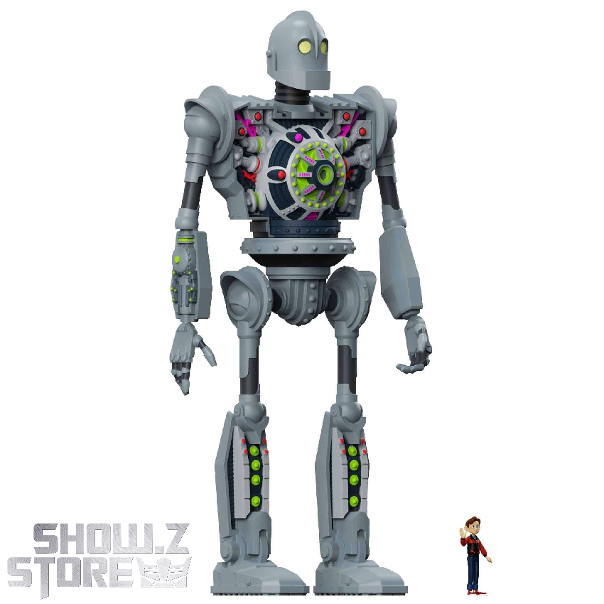 Modular Iron Giant robot interchangeable parts accessories laid out Modular Iron Giant robot interchangeable parts accessories laid out