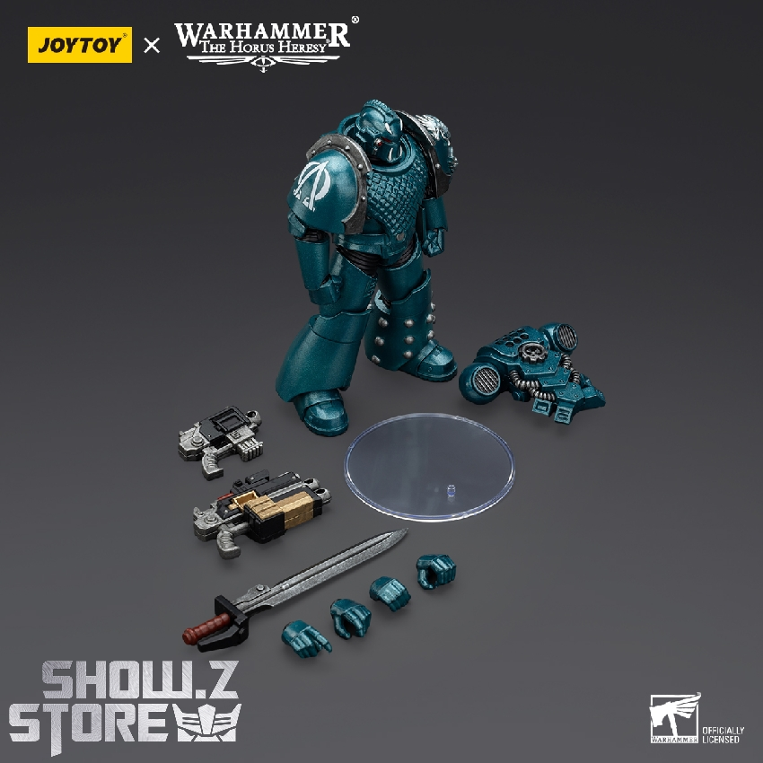 Teal Warhammer Alpha Legion soldier figure complete gear set Teal Warhammer Alpha Legion soldier figure complete gear set