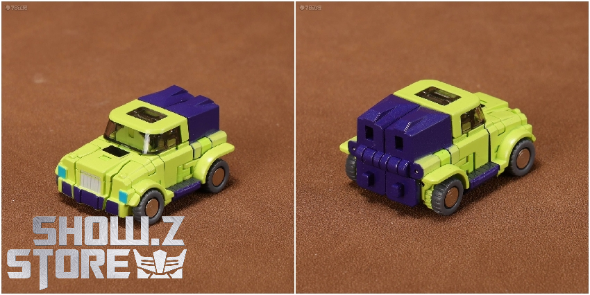 Multiple views of BB Gears red robot and Leprechaun purple configurations Multiple views of BB Gears red robot and Leprechaun purple configurations