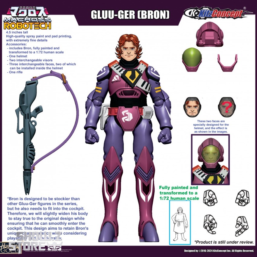Kitzconcept Gluu-Ger Bron purple armor Zentradi action figure Kitzconcept Gluu-Ger Bron purple armor Zentradi action figure