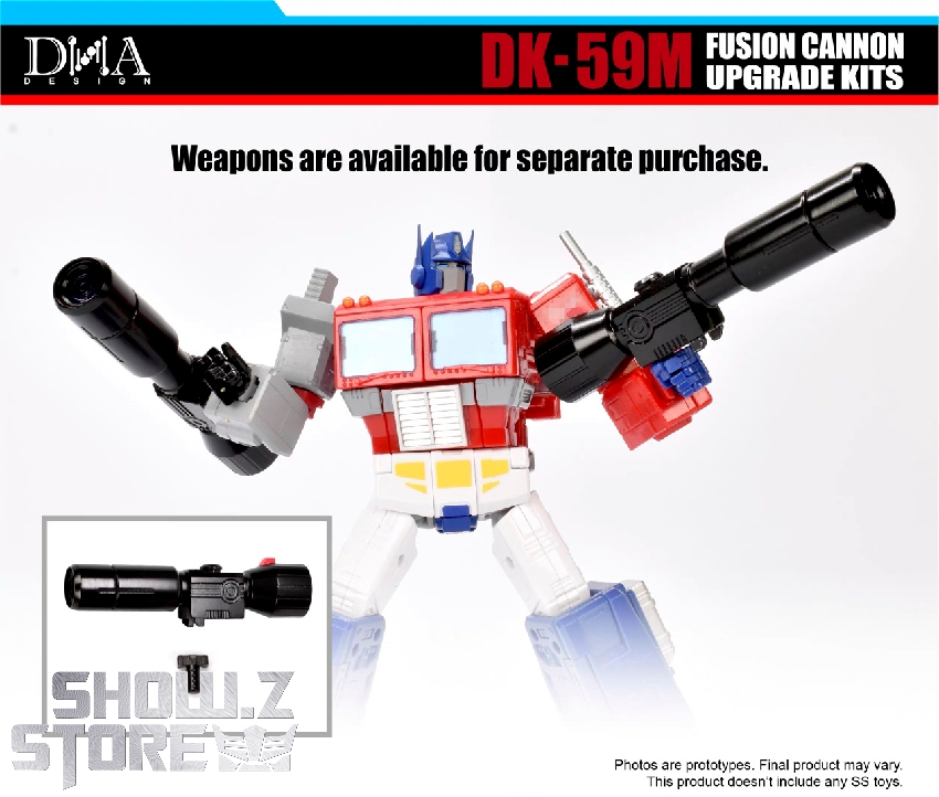 DNA Design DK-59M Fusion Cannon upgrade kit red blue white robot DNA Design DK-59M Fusion Cannon upgrade kit red blue white robot