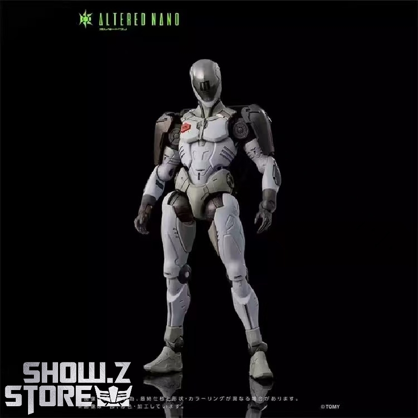 Gray metallic Altered Nano AN-EX humanoid robot figure standing neutral Gray metallic Altered Nano AN-EX humanoid robot figure standing neutral