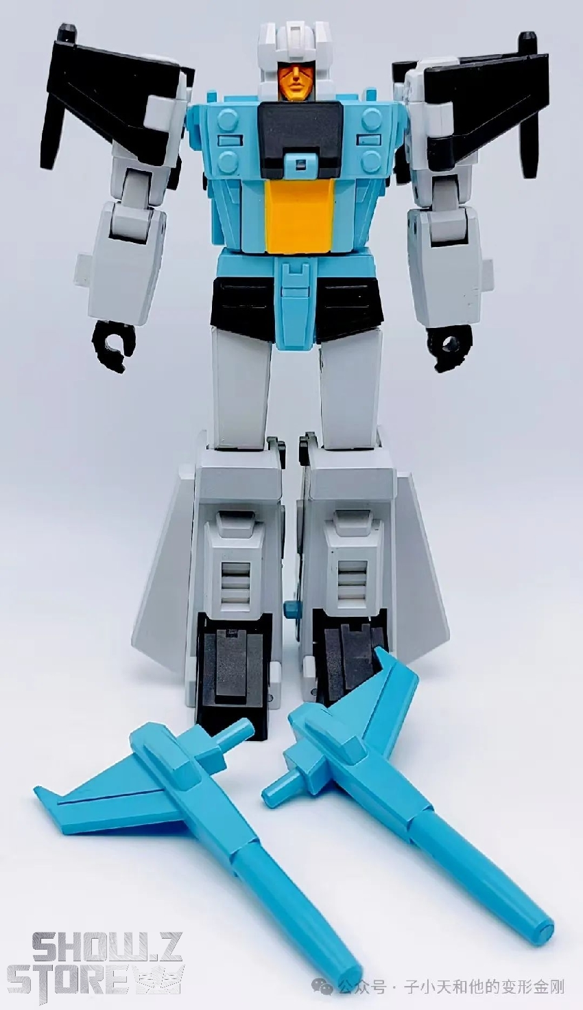 DX9 Mini 03 Brainstorm blue white orange transformation robot figure DX9 Mini 03 Brainstorm blue white orange transformation robot figure