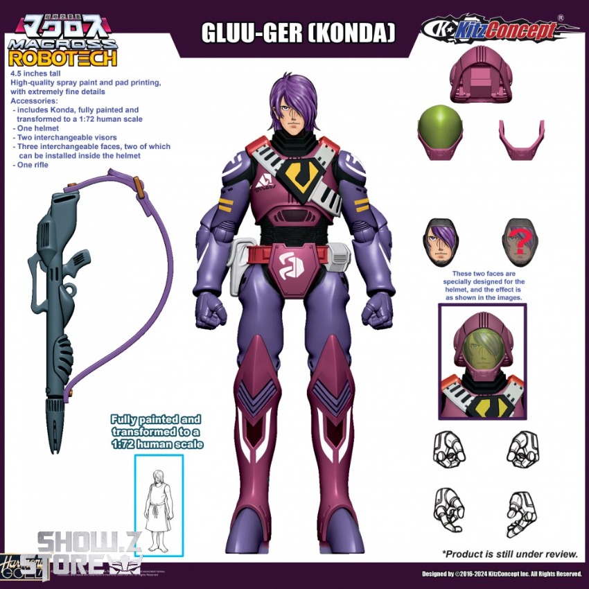 Kitzconcept Gluu-Ger Konda purple white Zentradi action figure Kitzconcept Gluu-Ger Konda purple white Zentradi action figure