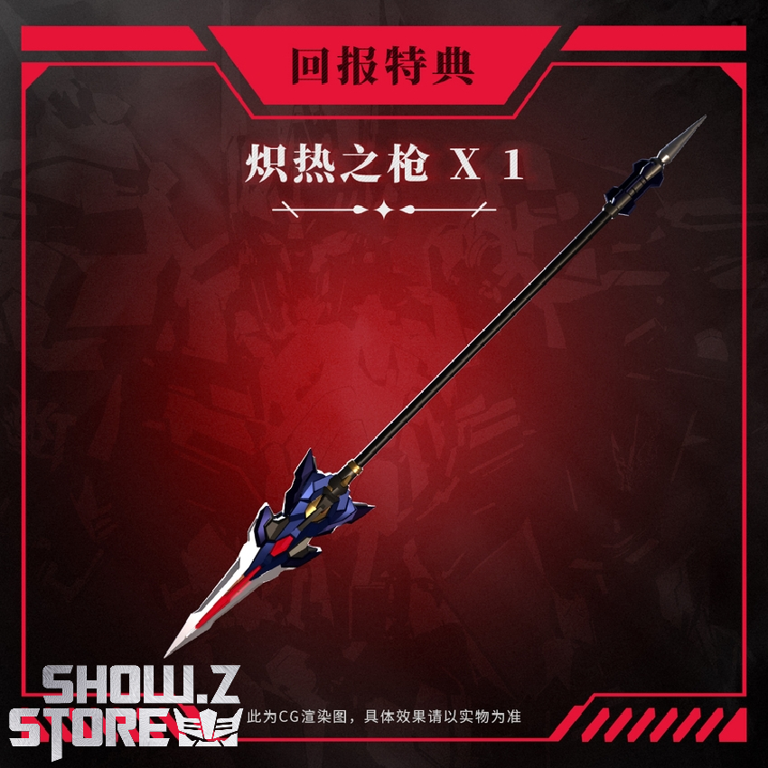 Red black detailed mecha character sword weapon close up view Red black detailed mecha character sword weapon close up view