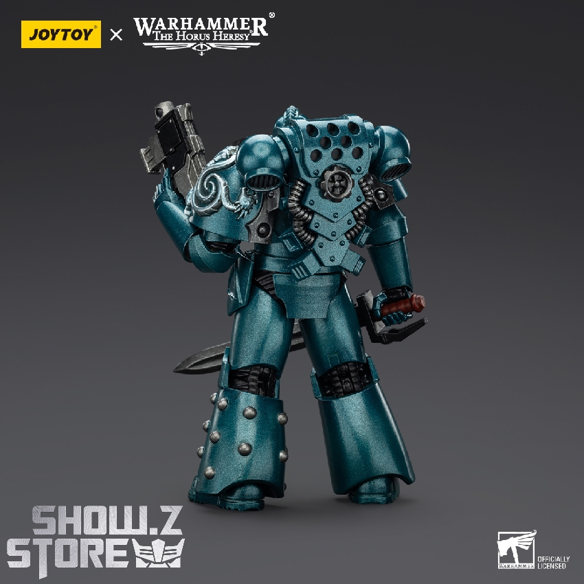 JoyToy Warhammer Horus Heresy Alpha Legion teal cyan soldier JoyToy Warhammer Horus Heresy Alpha Legion teal cyan soldier