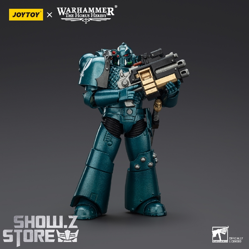 Teal cyan Warhammer Alpha Legion space marine soldier action figure Teal cyan Warhammer Alpha Legion space marine soldier action figure