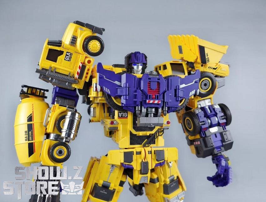 Yellow purple combiner robot transformation set six individual mechanical units Yellow purple combiner robot transformation set six individual mechanical units