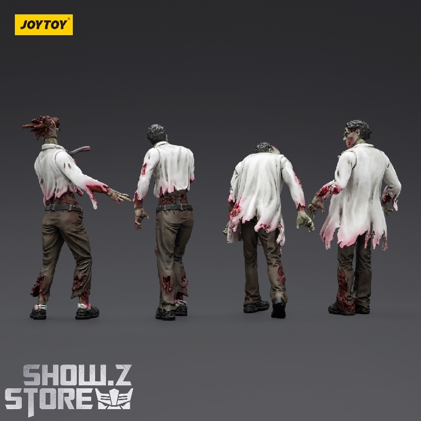 Articulated zombie scientist figure torn white coat brown pants Articulated zombie scientist figure torn white coat brown pants