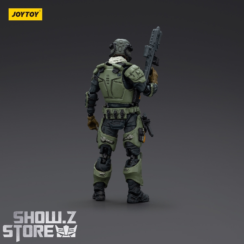 JoyToy APOC Series green camouflage mecha soldier standing pose JoyToy APOC Series green camouflage mecha soldier standing pose