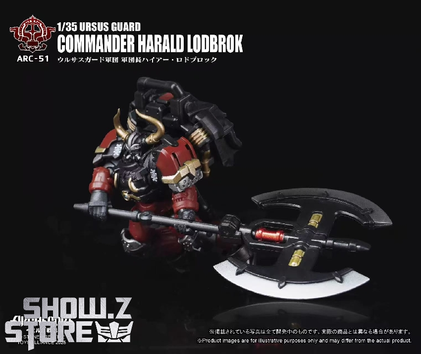 Commander Lodbrok robot figure ornate armor details display Commander Lodbrok robot figure ornate armor details display