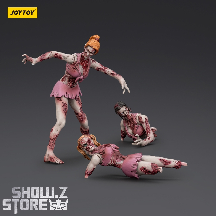 JoyToy zombie girl figure pink dress realistic zombie makeup effects JoyToy zombie girl figure pink dress realistic zombie makeup effects