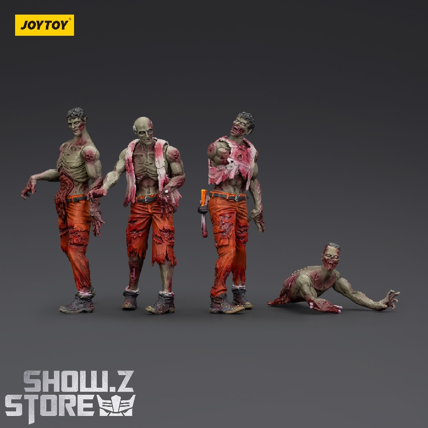 Dark Source zombie mechanic team figures red orange safety uniforms Dark Source zombie mechanic team figures red orange safety uniforms