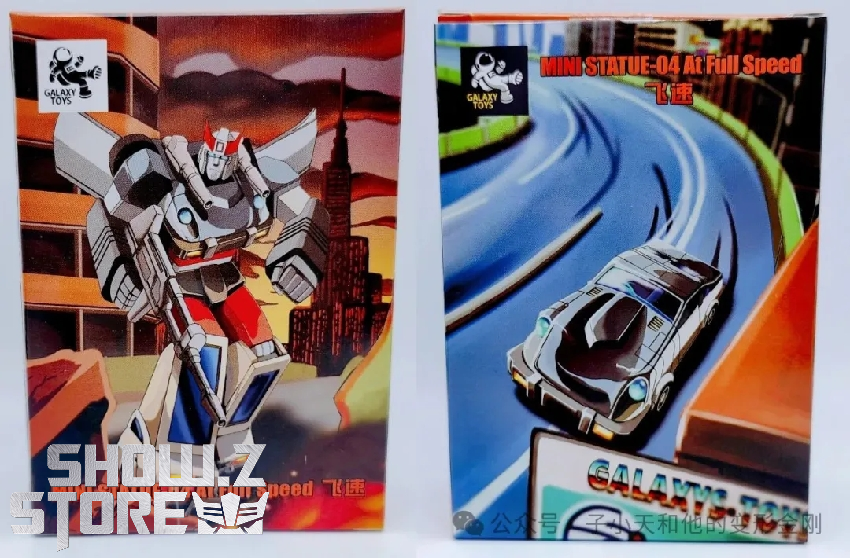 Galaxy Toys MINI04 Bluestreak white blue sports car robot full form Galaxy Toys MINI04 Bluestreak white blue sports car robot full form