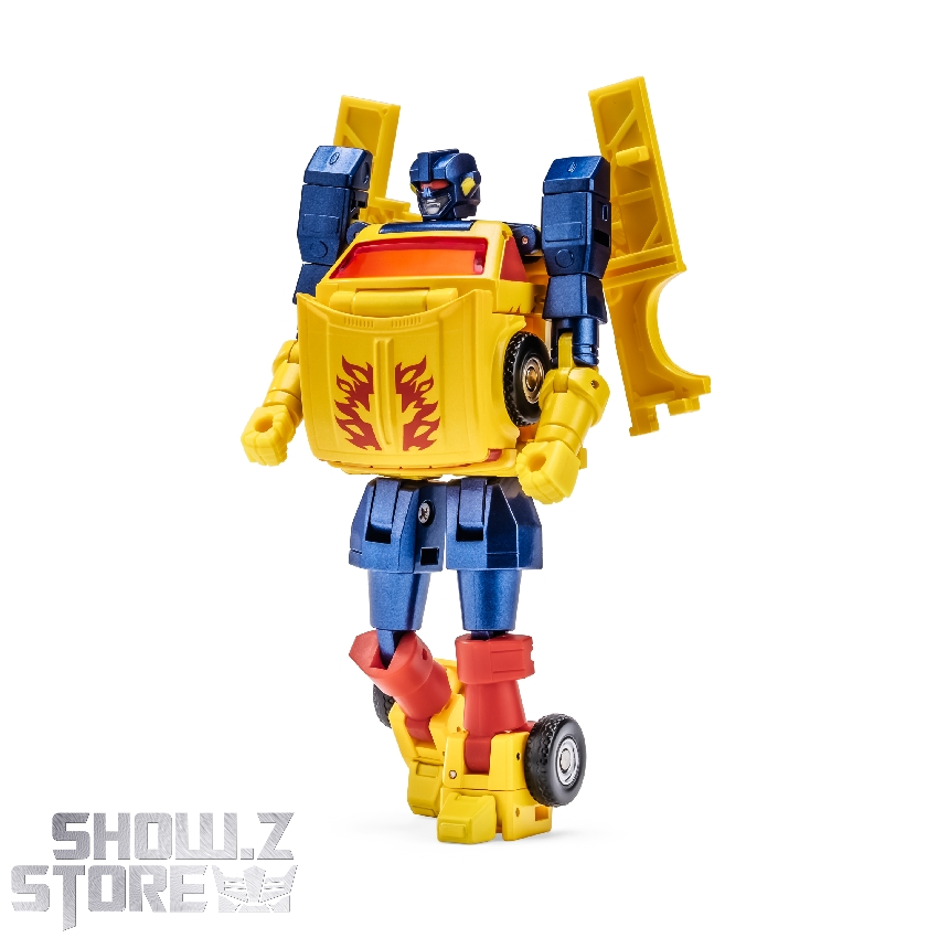 NewAge Cannonball compact transformer yellow vehicle robot configuration NewAge Cannonball compact transformer yellow vehicle robot configuration