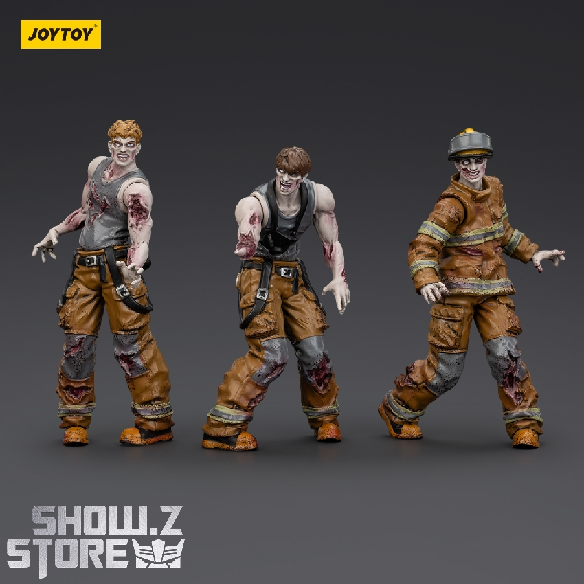 Complete Dark Source zombie firefighter character figurine set variants Complete Dark Source zombie firefighter character figurine set variants