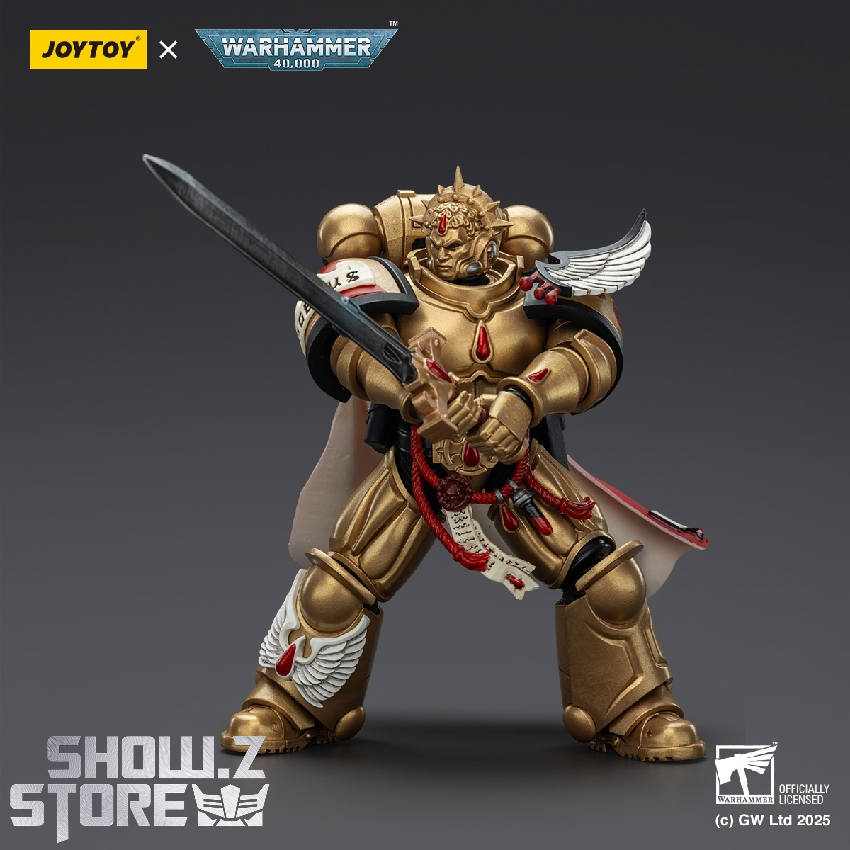 Highly detailed gold red Warhammer 40K collectible figure Highly detailed gold red Warhammer 40K collectible figure