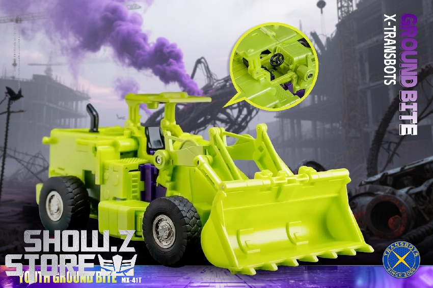 XTransbots MX-41T Scrapper Youth yellow green purple robot XTransbots MX-41T Scrapper Youth yellow green purple robot