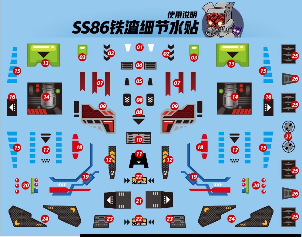 Detailed decal application guide Slag robot warrior Detailed decal application guide Slag robot warrior