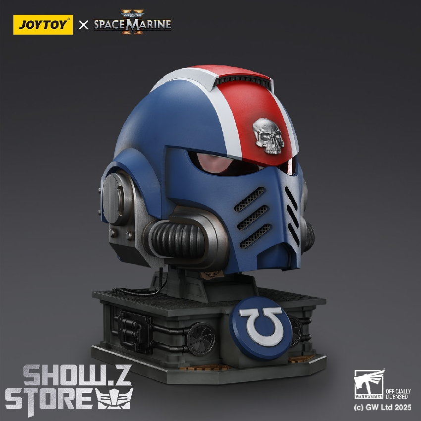 JoyToy blue red Ultramarines figure standing platform JoyToy blue red Ultramarines figure standing platform