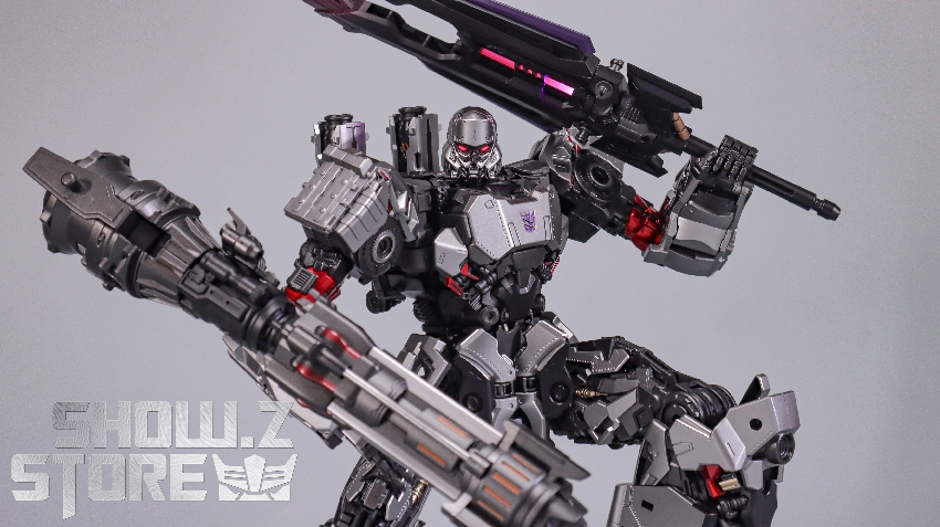 Oversized Megatron figure side pose extended weapons Oversized Megatron figure side pose extended weapons