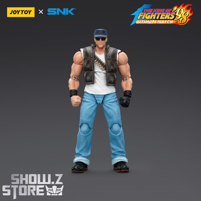 Clark Still KOF fighter blue military cap combat ready stance Clark Still KOF fighter blue military cap combat ready stance